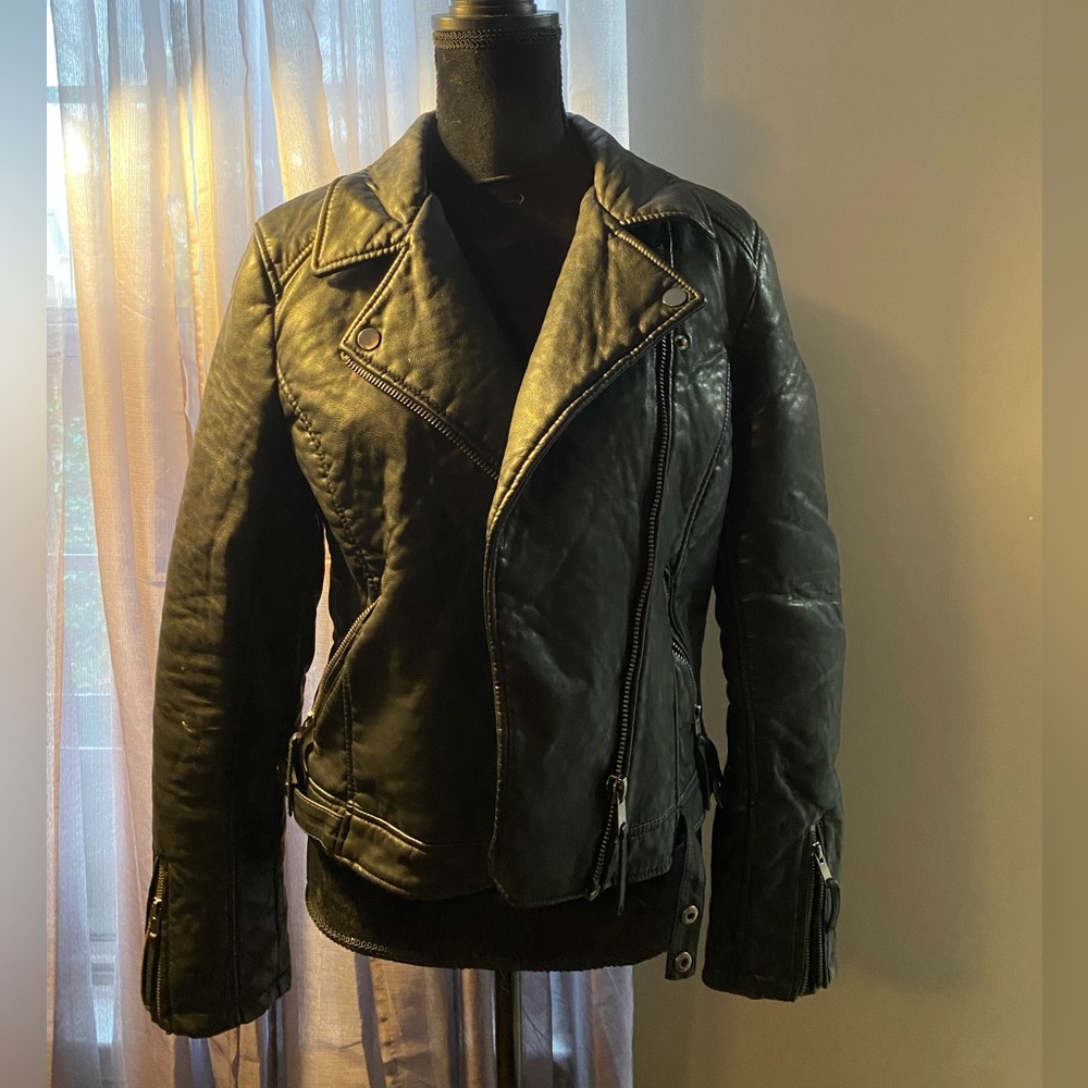 Top Shop biker Coat worn Once